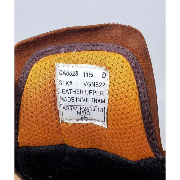 Carolina Boots Mens 11.5 D Comp Toe EH Brown Leather Work 28‎ Series Shoe CA8528 main image 16